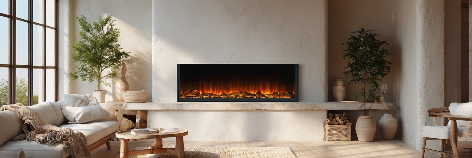  Electric built-in fireplaces that add ambiance, architectural polish, and modern flame realism — without remodeling headaches.