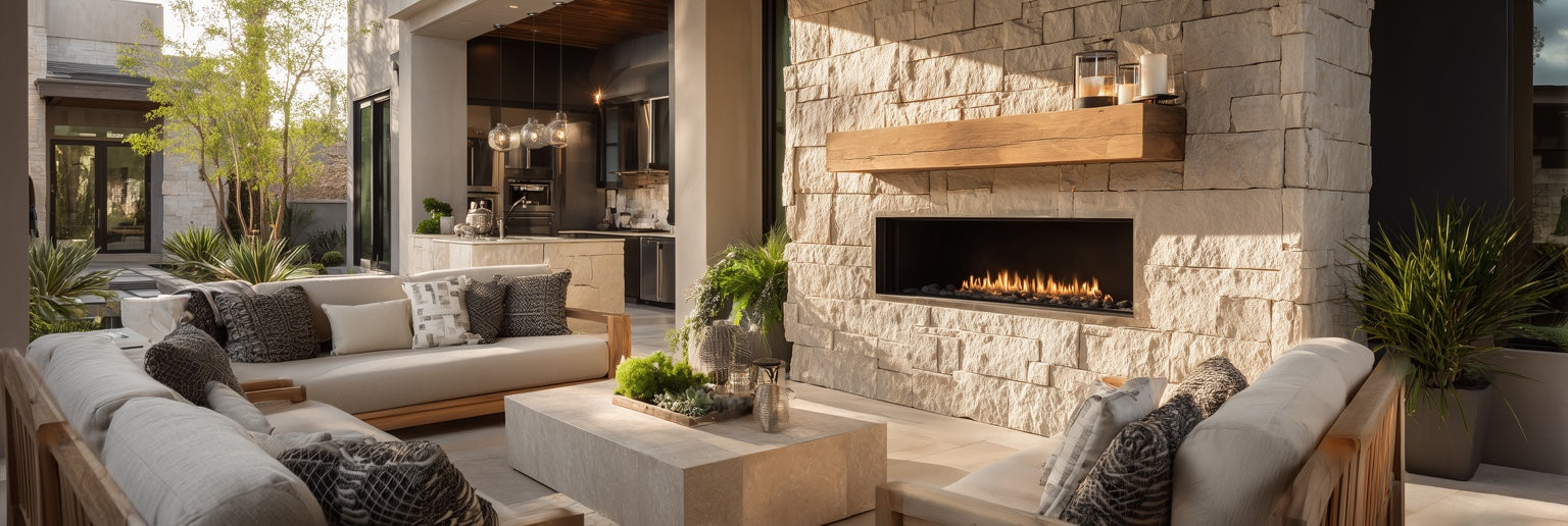 Best-selling luxury fireplaces, outdoor kitchens, grills, refrigeration, fire tables, patio heaters, outdoor lighting, and premium seating curated for high-performance indoor and outdoor living.