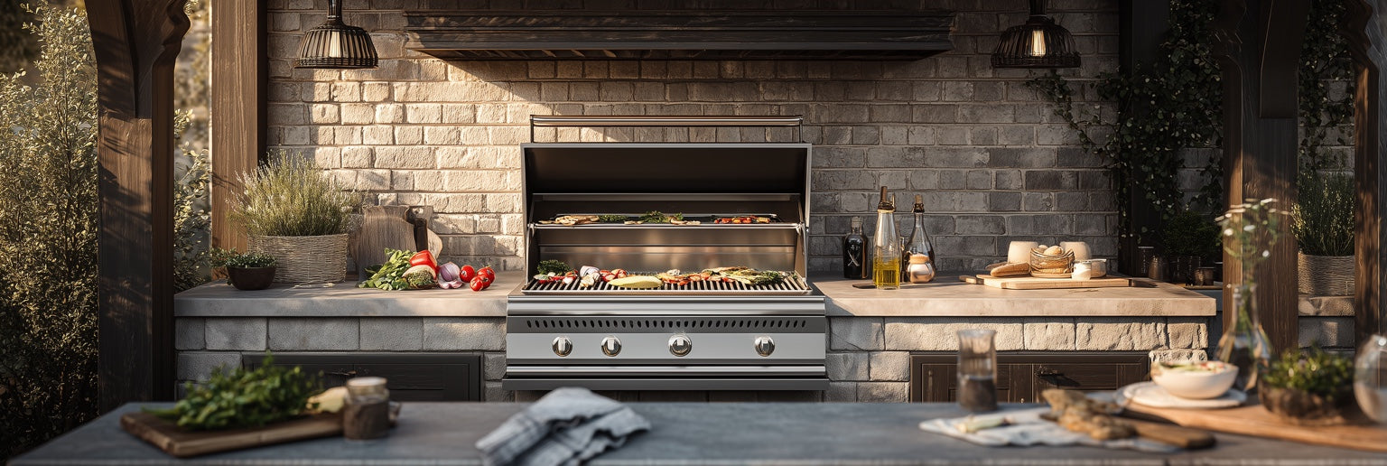 luxury outdoor kitchen remodel premium built in grill backyard kitchen island high end home upgrade luxury entertaining culinary space roi driven elevated living