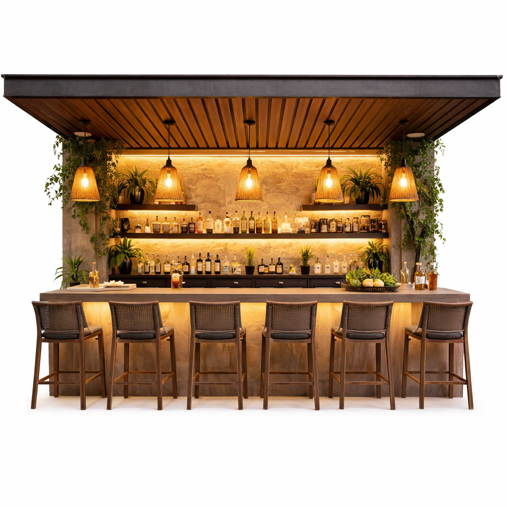 Solara Cove Luxury Outdoor Bar Pavilion