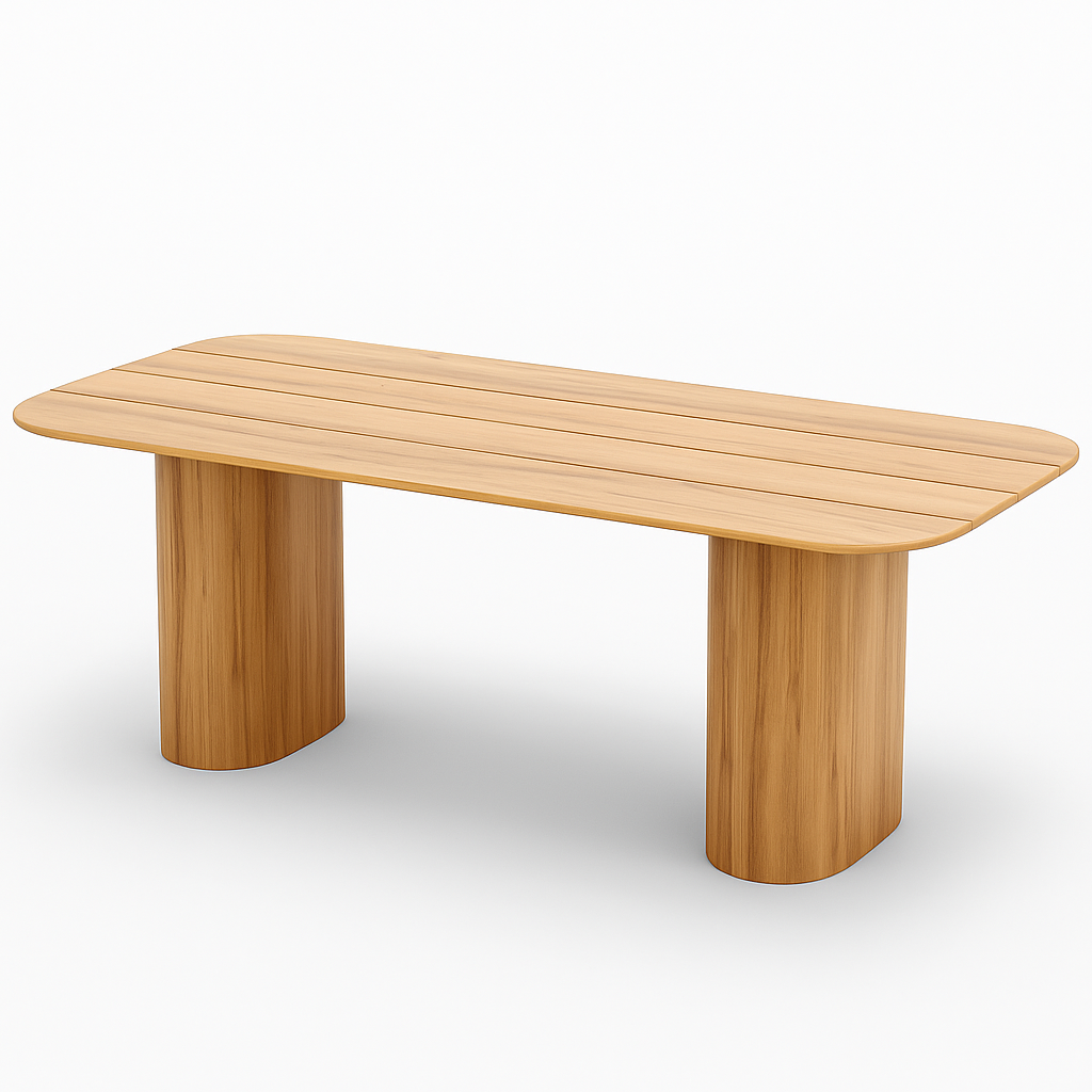 LumaVerde Solaris 9-Piece Teak Cushion Dining Set